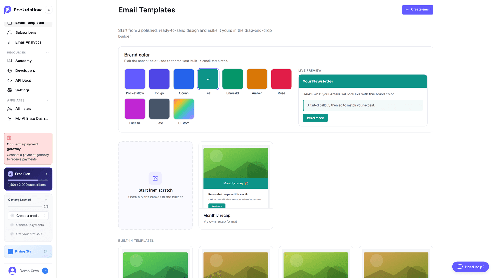 A brand-new product builder, checkout looks & an Emails hub: screenshot 3 of 4
