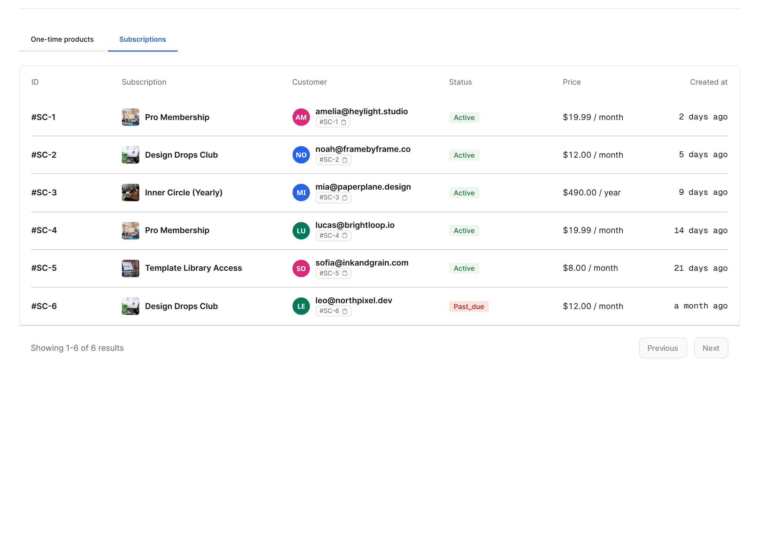 Pocketsflow orders list where invoices are available per sale