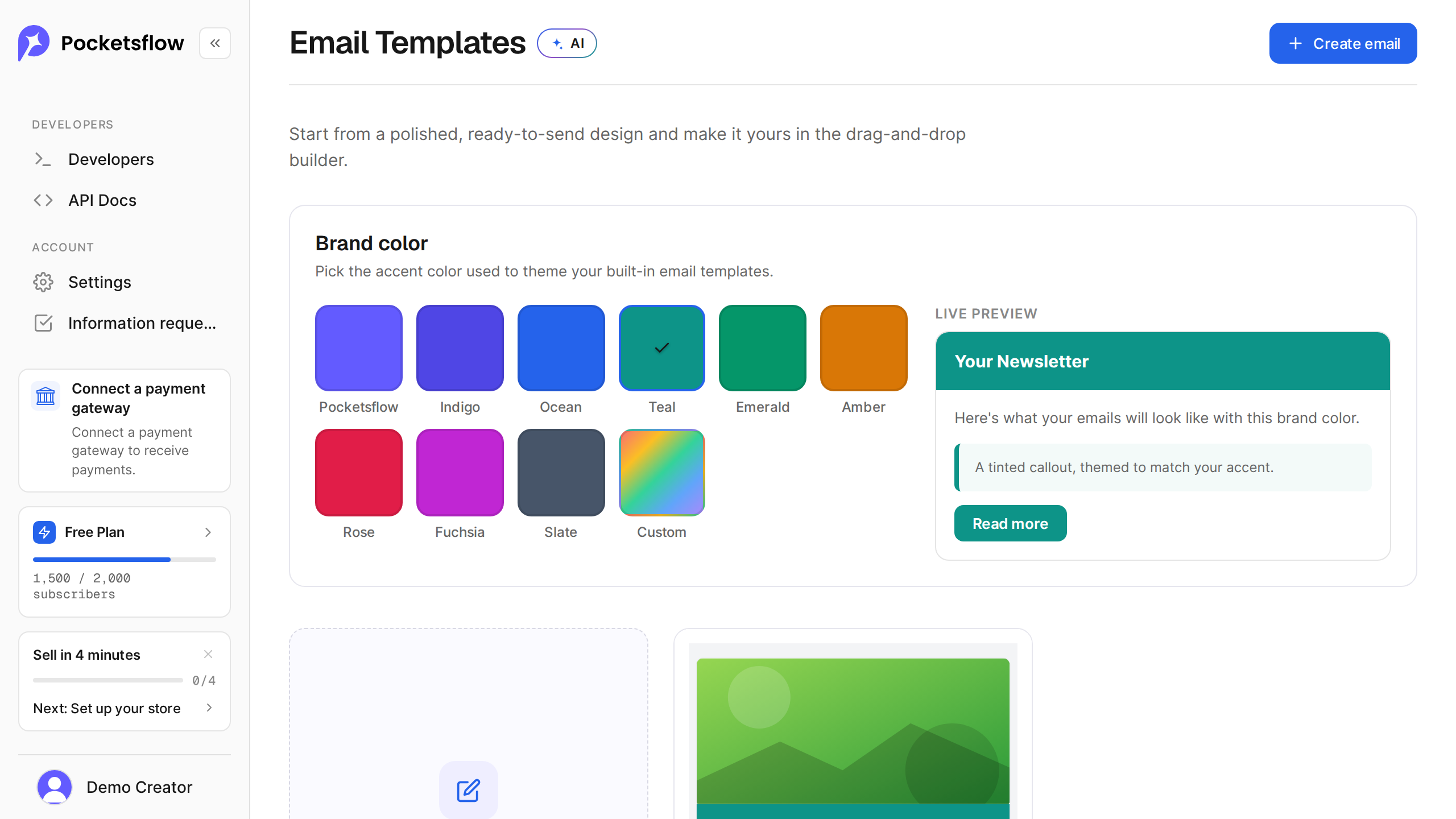 Pocketsflow product page templates gallery